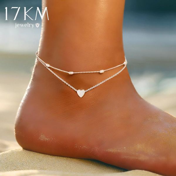 anklets 17km fashion silver color beads heart anklet for women girls gold multilayer vintage foot bracelet beach 2021 jewelry, Red;blue
anklets 17km fashion silver color beads heart anklet for women girls gold multilayer vintage foot bracelet beach 2021 jewelry, Red;blue