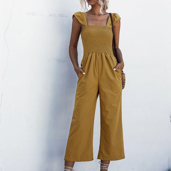 summer jumpsuits women bodysuit overalls fashion pocket ruffles button long rompers womens jumpsuit macacao feminino 210514, Black;white
summer jumpsuits women bodysuit overalls fashion pocket ruffles button long rompers womens jumpsuit macacao feminino 210514, Black;white