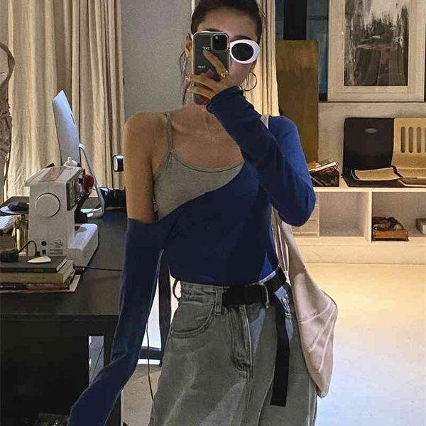 women's t-shirt 2 piece long sleeve fall off shoulder t shirt women blue casual tshirt korean fashion tee autumn clothing 3z89, White
women's t-shirt 2 piece long sleeve fall off shoulder t shirt women blue casual tshirt korean fashion tee autumn clothing 3z89, White