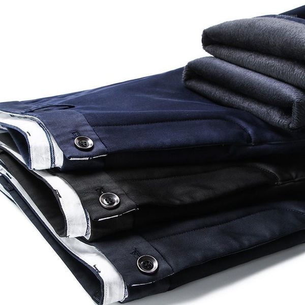 men's pants 2021 winter warm thick casual business fashion black blue stretch fleece office slim trousers male brand
men's pants 2021 winter warm thick casual business fashion black blue stretch fleece office slim trousers male brand