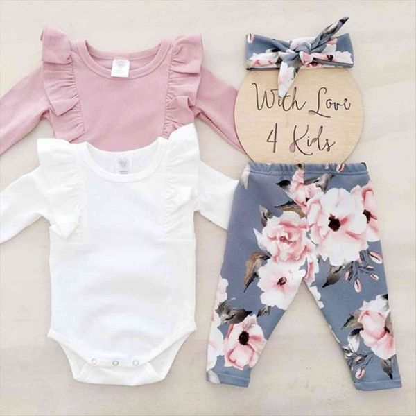 newborn kids baby girls flower romper long pants headband outfits clothes ruffles set roupa infantil, White
newborn kids baby girls flower romper long pants headband outfits clothes ruffles set roupa infantil, White