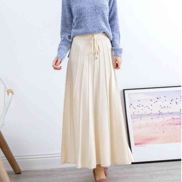 skirts autumn winter thick drape a-line maxi pleated knitted draw string soft swing ankle long knit skirts coffee gray, Black
skirts autumn winter thick drape a-line maxi pleated knitted draw string soft swing ankle long knit skirts coffee gray, Black