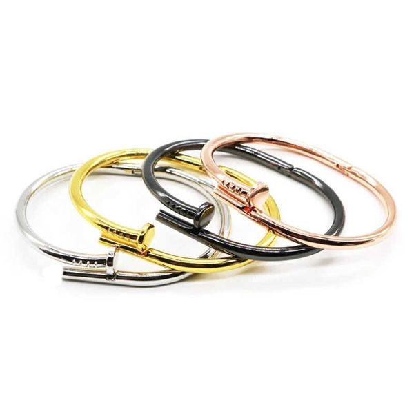 european and american nail open bracelet rose gold couple rose gold fashion nail bracelet q0719, Black
european and american nail open bracelet rose gold couple rose gold fashion nail bracelet q0719, Black
