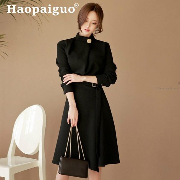 casual dresses large size autumn winter stand black dress women long sleeve corset midi bodycon solid vestidos mujer robe femme, Black;gray
casual dresses large size autumn winter stand black dress women long sleeve corset midi bodycon solid vestidos mujer robe femme, Black;gray