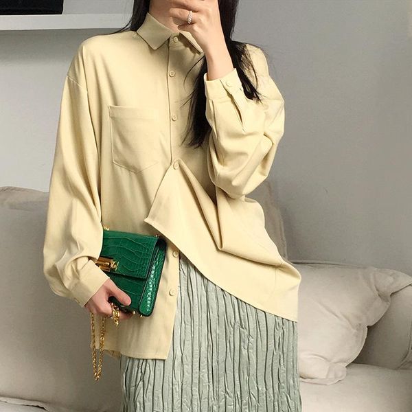spring candy t-shirt women lapel loose casual solid colors long sleeve korean purple pink fashion homewear women's, White
spring candy t-shirt women lapel loose casual solid colors long sleeve korean purple pink fashion homewear women's, White