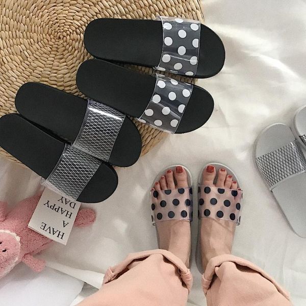 all-match transparent polka dot slippers women summer pvc beach sandals feminino outdoor roman lady arrival, Black
all-match transparent polka dot slippers women summer pvc beach sandals feminino outdoor roman lady arrival, Black