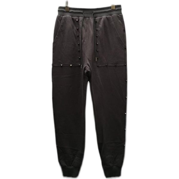 high novelty luxury men 21 classic full metal rivets pockets comfortable cotton parkour sweat casual pants sweatpants d50 men's, Black
high novelty luxury men 21 classic full metal rivets pockets comfortable cotton parkour sweat casual pants sweatpants d50 men's, Black