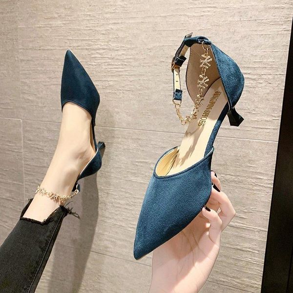dress shoes buckle lace-up hollow summer mid-heel pointed high heels temperament fashion casual professional 2021, Black
dress shoes buckle lace-up hollow summer mid-heel pointed high heels temperament fashion casual professional 2021, Black