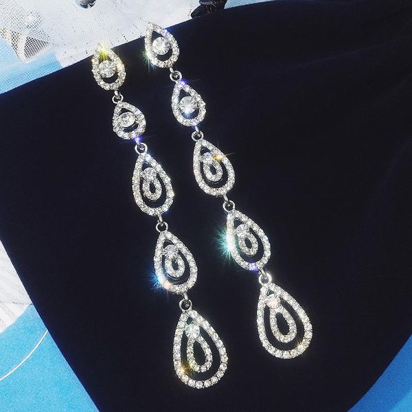 dangle & chandelier 2021 women luxury full rhinestone water long pendientes mujer moda elegant party accessories drop earrings for gifts, Silver
dangle & chandelier 2021 women luxury full rhinestone water long pendientes mujer moda elegant party accessories drop earrings for gifts, Silver