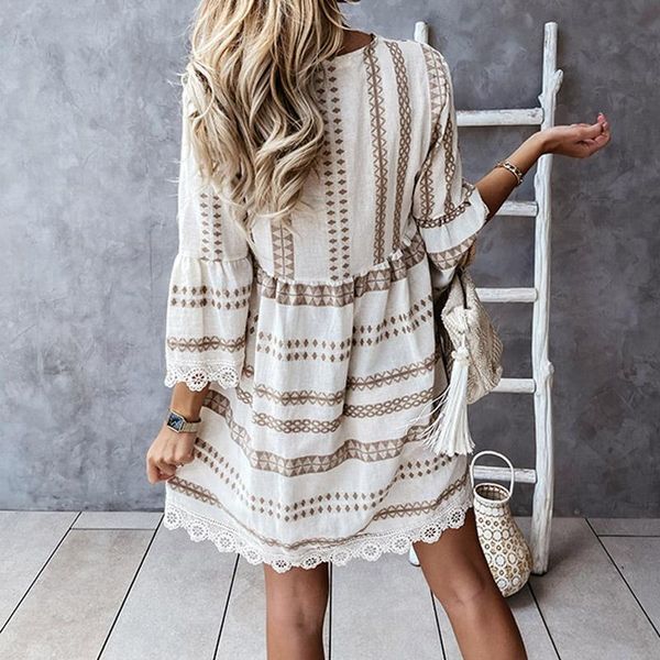 casual dresses elegant vintage print a-line loose dress women 2021 summer v neck beach party patchwork lace flare sleeve vestidos, Black;gray
casual dresses elegant vintage print a-line loose dress women 2021 summer v neck beach party patchwork lace flare sleeve vestidos, Black;gray