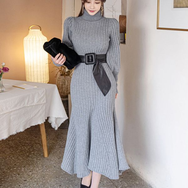 casual dresses winter thicken warm turtleneck sweater for women elegant lantern sleeve belted mermaid knitting long e, Black;gray
casual dresses winter thicken warm turtleneck sweater for women elegant lantern sleeve belted mermaid knitting long e, Black;gray