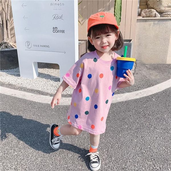 girl's dresses 2021 summer baby girl cotton colorful air balloon printing tee dress 1-6 years toddler kids short sleeve casual long, Red;yellow
girl's dresses 2021 summer baby girl cotton colorful air balloon printing tee dress 1-6 years toddler kids short sleeve casual long, Red;yellow