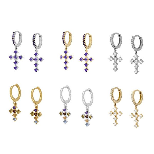 hoop & huggie colorful crystals cross earrings for women 925 sterling silver earring pendientes plata, Golden;silver
hoop & huggie colorful crystals cross earrings for women 925 sterling silver earring pendientes plata, Golden;silver