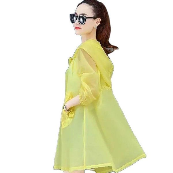 women's jackets sun protection clothing summer hooded zipper elegant ladies light thin female trench coat, Black;brown
women's jackets sun protection clothing summer hooded zipper elegant ladies light thin female trench coat, Black;brown
