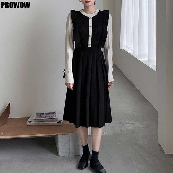 casual dresses korean ladies splicing dress one piece lady knitted sweater 2021 winter women hedging long sleeve knit midi, Black;gray
casual dresses korean ladies splicing dress one piece lady knitted sweater 2021 winter women hedging long sleeve knit midi, Black;gray