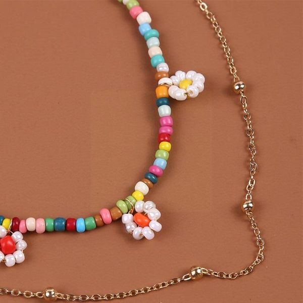 charms 2pcs/set bohemian handmade multicolor beads flower necklaces jewelry white pearl fashion party pendants for women necklace q2f0, Bronze;silver
charms 2pcs/set bohemian handmade multicolor beads flower necklaces jewelry white pearl fashion party pendants for women necklace q2f0, Bronze;silver