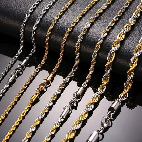 chains zorcvens stainless steel rope chain men necklace gold tone twisted wave links basic choker punk jewelry, Silver
chains zorcvens stainless steel rope chain men necklace gold tone twisted wave links basic choker punk jewelry, Silver