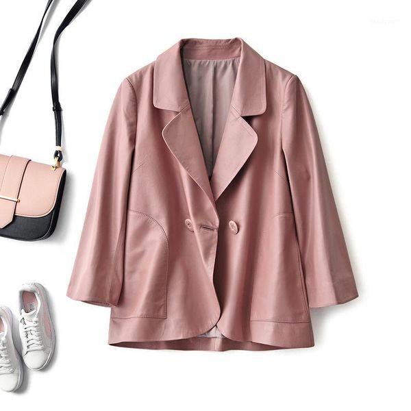fashion elegant real leather jacket women pink sheepskin coat female spring autumn outwear 2021 veste wpy2254 women's & faux, Black
fashion elegant real leather jacket women pink sheepskin coat female spring autumn outwear 2021 veste wpy2254 women's & faux, Black