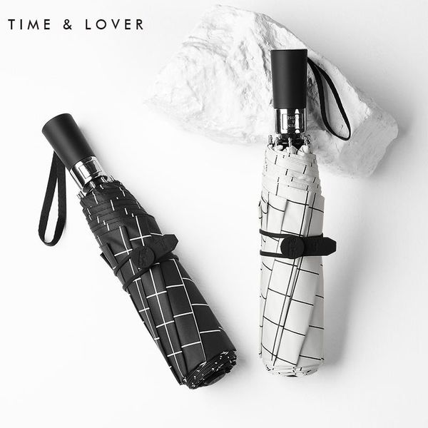 umbrellas plaid automatic uv protection 3 folding umbrella black coating rain sun portable large u6b
umbrellas plaid automatic uv protection 3 folding umbrella black coating rain sun portable large u6b