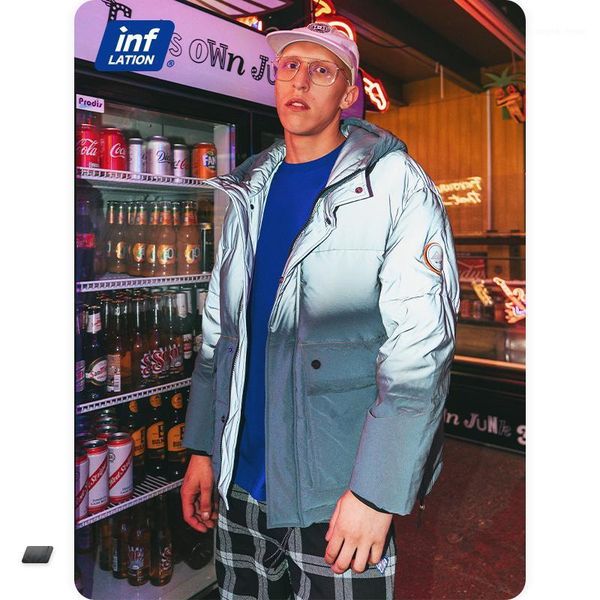men's down & parkas inflation mens reflective puffer jacket with hood 90% white duck coat streetwear winter warm overcoats, Black
men's down & parkas inflation mens reflective puffer jacket with hood 90% white duck coat streetwear winter warm overcoats, Black