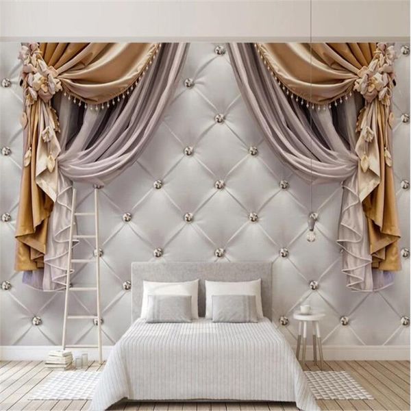 wallpapers milofi large wallpaper mural 3d three-dimensional european-style curtain soft package tv background wall
wallpapers milofi large wallpaper mural 3d three-dimensional european-style curtain soft package tv background wall