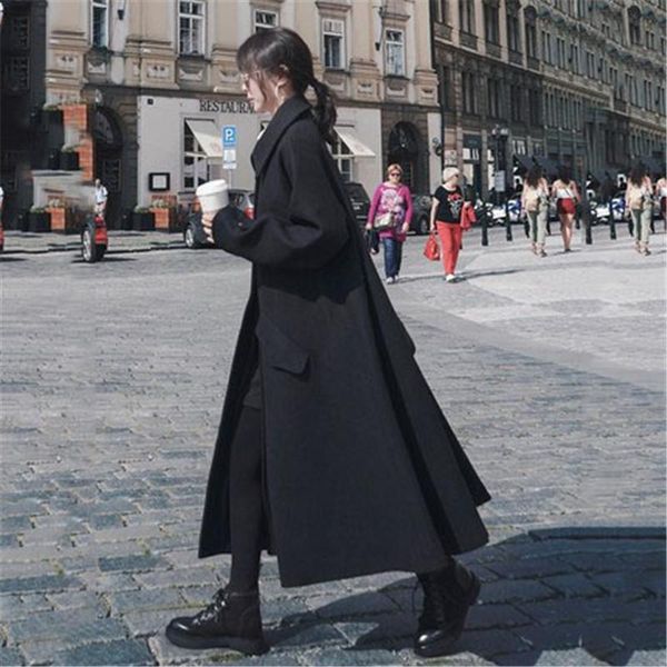 women's wool & blends fashion black long cloak woolen coat women over the knee 2021 autumn winter jackets loose thick temperament coats
women's wool & blends fashion black long cloak woolen coat women over the knee 2021 autumn winter jackets loose thick temperament coats