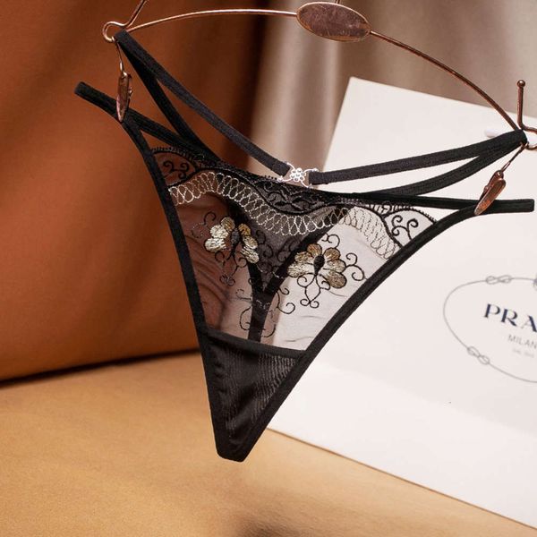 underwear women's mesh embroidery thin breathable cross alluring low waist thong, Black;white
underwear women's mesh embroidery thin breathable cross alluring low waist thong, Black;white