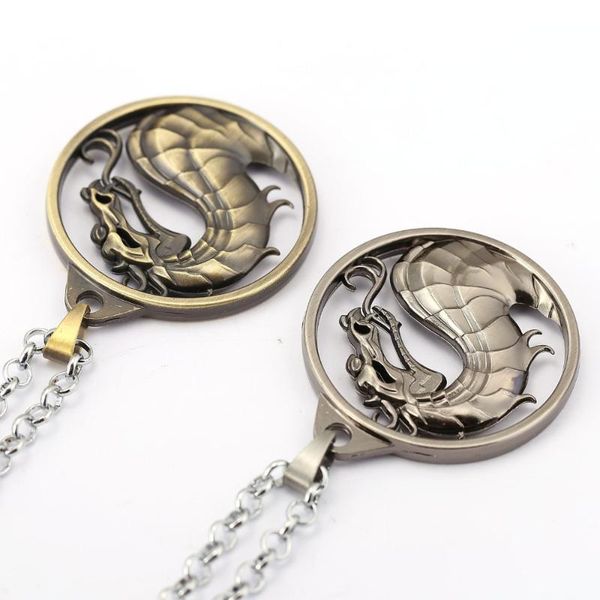pendant necklaces mengtuyi mortal kombat statement necklace men dragon pendants choker accessory empire fighting game logo, Silver
pendant necklaces mengtuyi mortal kombat statement necklace men dragon pendants choker accessory empire fighting game logo, Silver