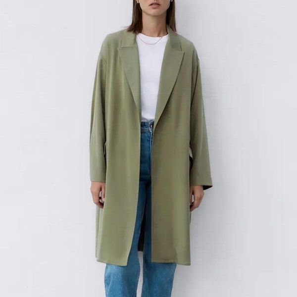 women's trench coats green long coat women summer windbreaker black fashion light windbreakers pockets sleeve office, Tan;black
women's trench coats green long coat women summer windbreaker black fashion light windbreakers pockets sleeve office, Tan;black