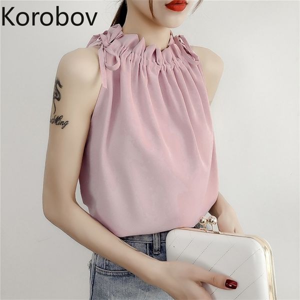 korobov korean solid elegant office lady chiffon vest vintage halter sleeveless chic tank summer boho camis 210430, White
korobov korean solid elegant office lady chiffon vest vintage halter sleeveless chic tank summer boho camis 210430, White