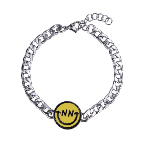 japanese and korean fashion br simple titanium steel smiling face bracelet hip hop men women's personalized h jewelry, Black
japanese and korean fashion br simple titanium steel smiling face bracelet hip hop men women's personalized h jewelry, Black