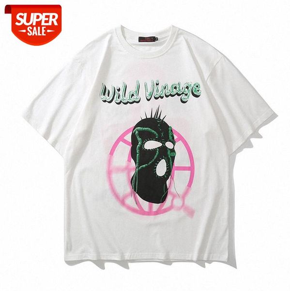 american high street pine wash print t-shirt wide old cross head short-sleeved tee men and women #za53, White;black
american high street pine wash print t-shirt wide old cross head short-sleeved tee men and women #za53, White;black