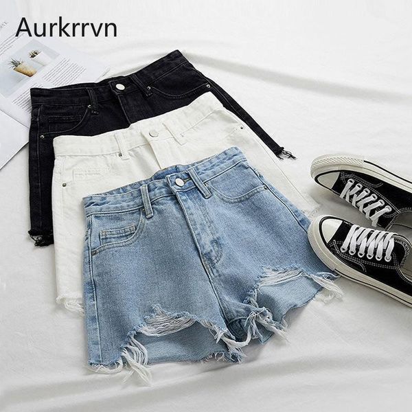 women's jeans aurkrrvn black high waist summer denim shorts for woman ripped hole tassel casual wide leg asymmetrical jean ol female, Blue
women's jeans aurkrrvn black high waist summer denim shorts for woman ripped hole tassel casual wide leg asymmetrical jean ol female, Blue