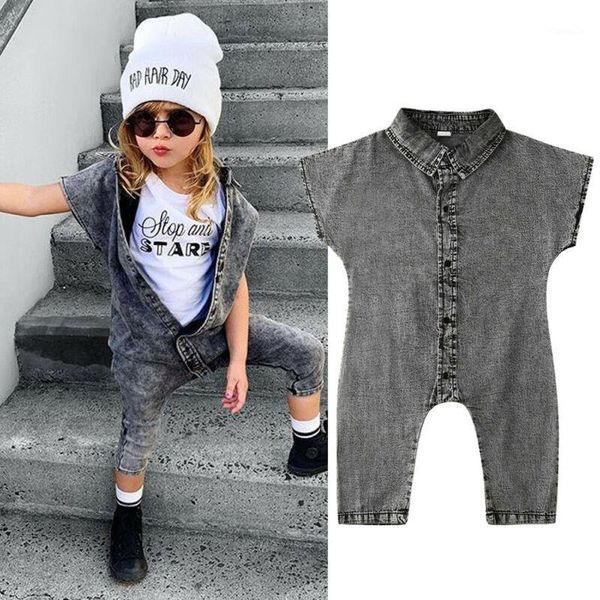 jumpsuits fashion infant baby boys girls denim romper short sleeve jumpsuit bodysuit jeans clothes overall outfits, Blue
jumpsuits fashion infant baby boys girls denim romper short sleeve jumpsuit bodysuit jeans clothes overall outfits, Blue