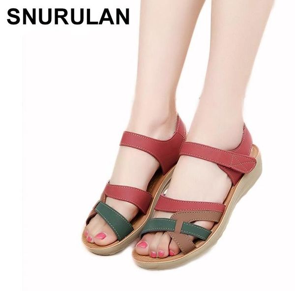 mother sandals soft leather large size flat summer casual comfortable non - slip in the elderly women 's shoes, Black
mother sandals soft leather large size flat summer casual comfortable non - slip in the elderly women 's shoes, Black