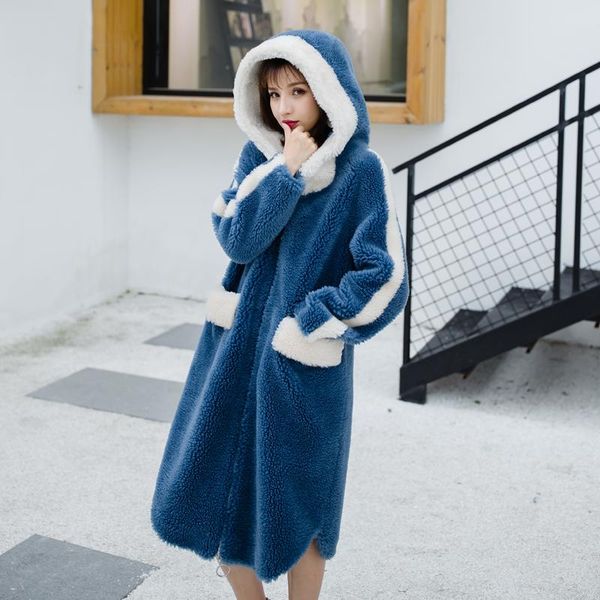 women's fur & faux clothes women autumn 2021 winter sheep shearling real coat female wool jacket korean vintage manteau femme zt4315, Black
women's fur & faux clothes women autumn 2021 winter sheep shearling real coat female wool jacket korean vintage manteau femme zt4315, Black