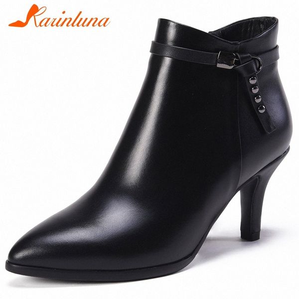 KARIN New Office Lady High Thin Heels Boots Women High Quality Black Boots Genuine Leather Ankle Shoes Woman K4ss#, Red
KARIN New Office Lady High Thin Heels Boots Women High Quality Black Boots Genuine Leather Ankle Shoes Woman K4ss#, Red