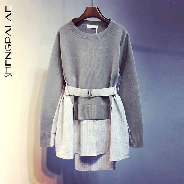 women's t-shirt autumn long sleeve jumper knitted loose fashion pullover femme hit color splice fake two-piece sweater za5300 6vyt, White
women's t-shirt autumn long sleeve jumper knitted loose fashion pullover femme hit color splice fake two-piece sweater za5300 6vyt, White