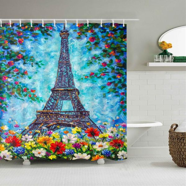 oil painting paris tower pattern printing 180x180cm shower curtains waterproof polyester fabric bathroom curtain with hooks
oil painting paris tower pattern printing 180x180cm shower curtains waterproof polyester fabric bathroom curtain with hooks