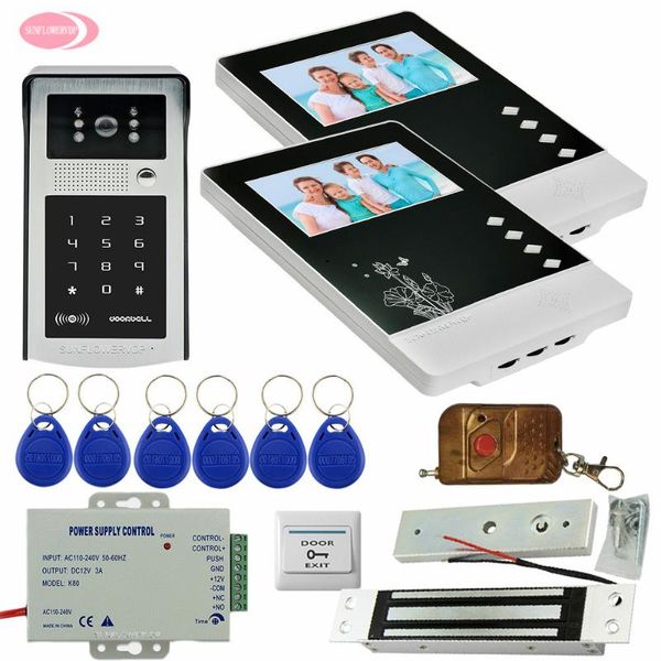 4.3" color video door phone intercom system with electric magnetic lock rfid/ password unlock two screens phones
4.3" color video door phone intercom system with electric magnetic lock rfid/ password unlock two screens phones