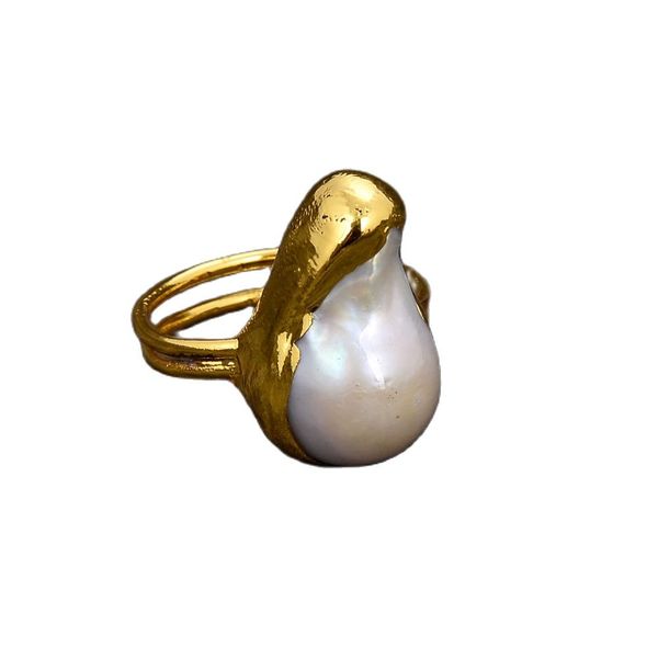 guaiguai jewelry white broque pearl yellow gold plated rings for women real lady fashion jewellry, Golden;silver
guaiguai jewelry white broque pearl yellow gold plated rings for women real lady fashion jewellry, Golden;silver