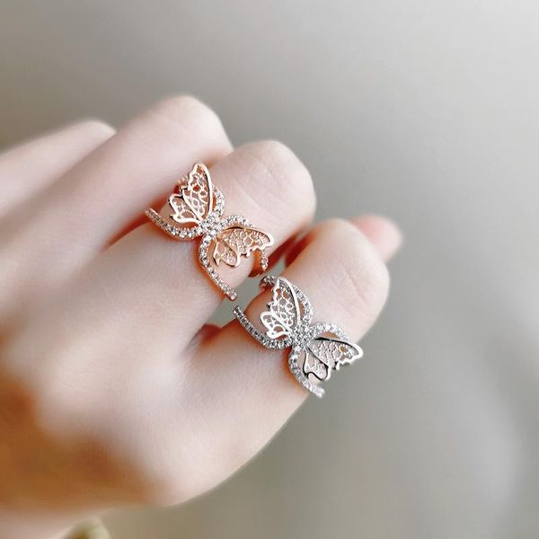 cluster rings korean fashion butterfly open for women 2021 micro pave shinning zircon statement ring adjustable jewelry, Golden;silver
cluster rings korean fashion butterfly open for women 2021 micro pave shinning zircon statement ring adjustable jewelry, Golden;silver