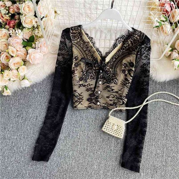 v-neck bottoming shirt women korean style western women's lace blouse mesh long-sleeved uk005 210506, White
v-neck bottoming shirt women korean style western women's lace blouse mesh long-sleeved uk005 210506, White