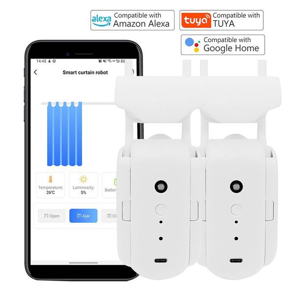 smart home control tuya bluetooth-compatible wireless automatic curtain opener remote powered rechargeable curtains robot
smart home control tuya bluetooth-compatible wireless automatic curtain opener remote powered rechargeable curtains robot