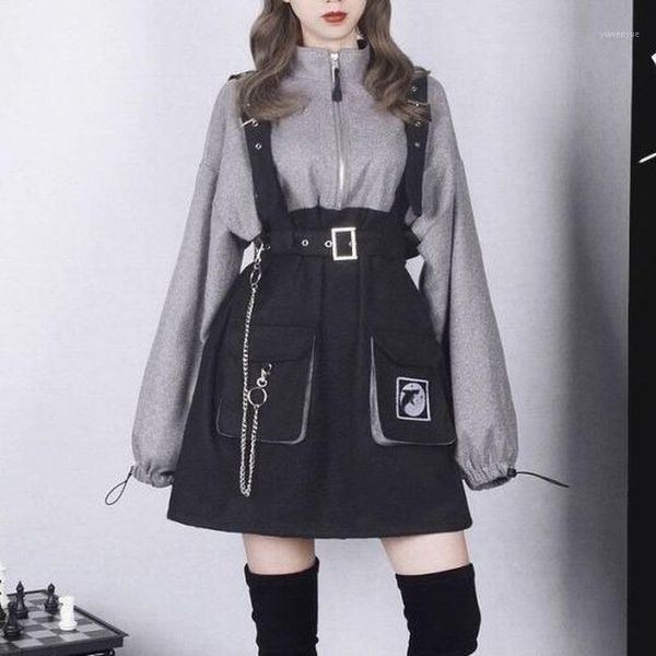 casual dresses week punk dress women streetwear gothic harajuku goth long sleeve for girls korean fashion style mini 2021 egirl, Black;gray
casual dresses week punk dress women streetwear gothic harajuku goth long sleeve for girls korean fashion style mini 2021 egirl, Black;gray