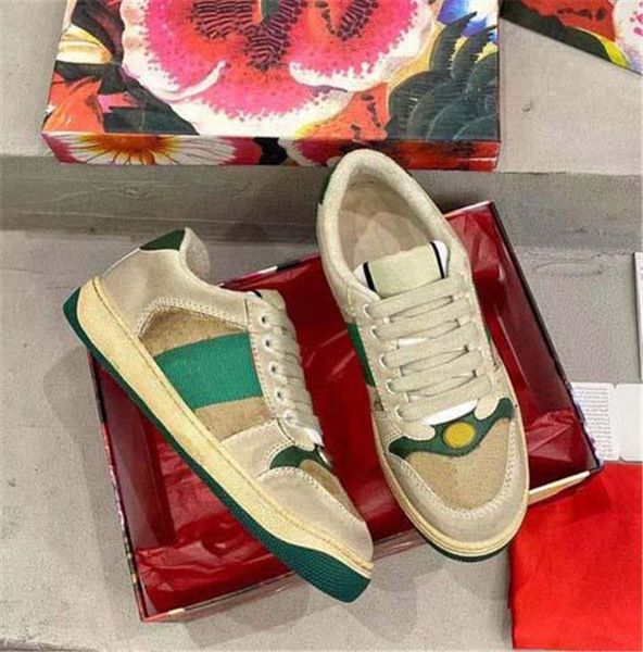 2021 italy dirty leather casual shoes green red stripe luxurys designers canvas ace classic butter distressed sneakers, Black
2021 italy dirty leather casual shoes green red stripe luxurys designers canvas ace classic butter distressed sneakers, Black