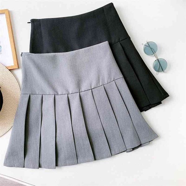 super quality spring summer women korean style metal button high waist sun school mini pleated female skirt 210421, Black
super quality spring summer women korean style metal button high waist sun school mini pleated female skirt 210421, Black
