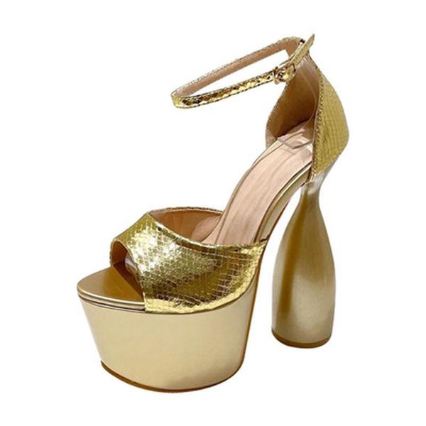 dress shoes snake print golden buckle strap sandals fashion club weird strange style high heel platform party female, Black
dress shoes snake print golden buckle strap sandals fashion club weird strange style high heel platform party female, Black