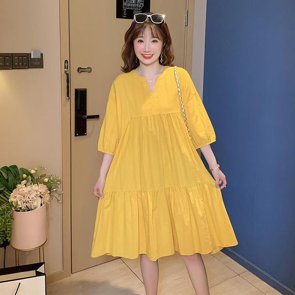 8107# maternity dress spring autumn v neck solid color easy matching loose stylish pregnant women mom dresses, White
8107# maternity dress spring autumn v neck solid color easy matching loose stylish pregnant women mom dresses, White