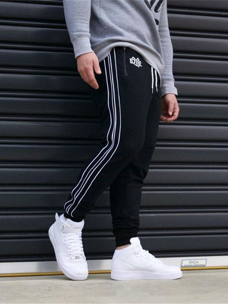 men's pants fall running fitness pants training breathable fashion small casual male leg jogger thin quality sweatpants, Black
men's pants fall running fitness pants training breathable fashion small casual male leg jogger thin quality sweatpants, Black